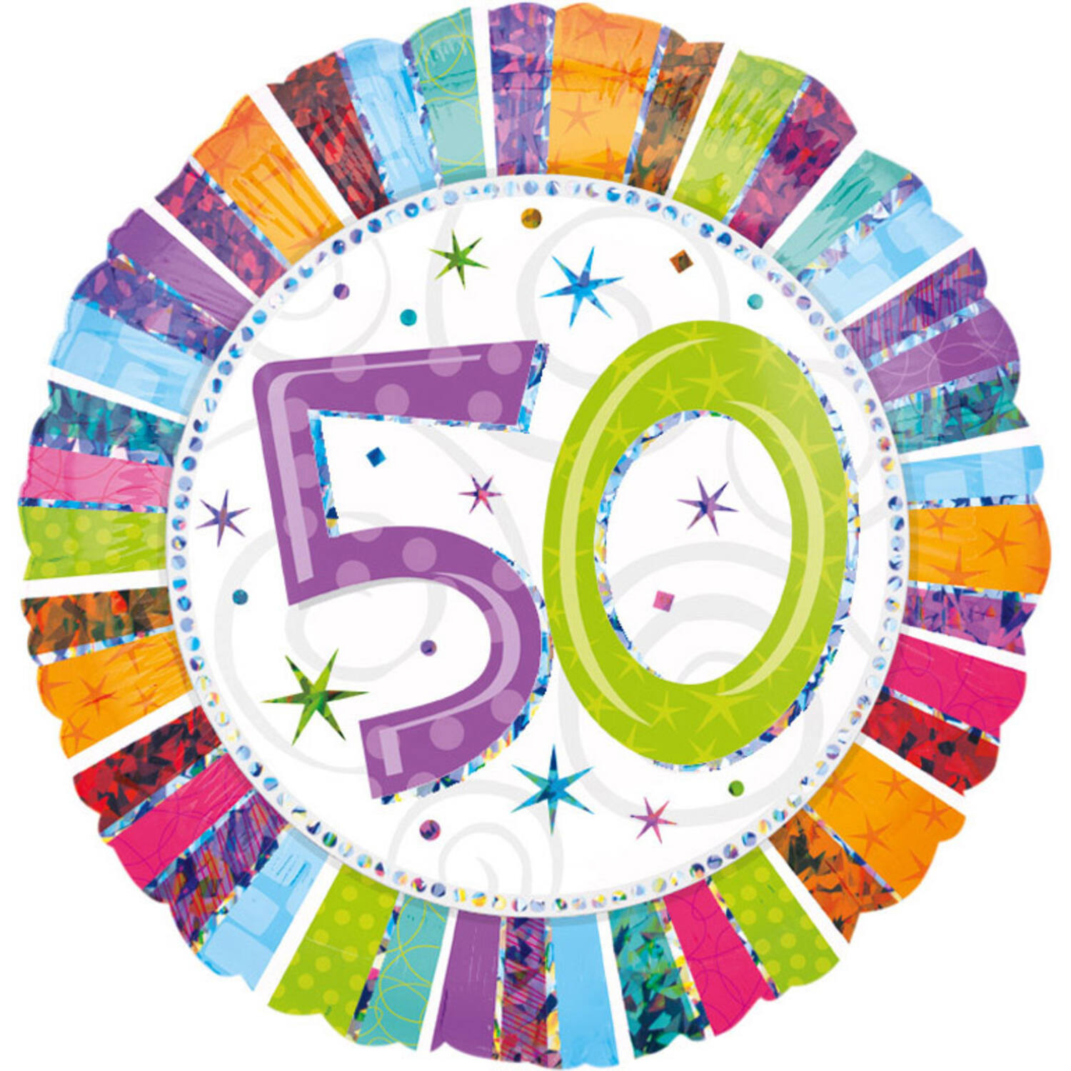 50th Birthday Helium Balloon - 46cm